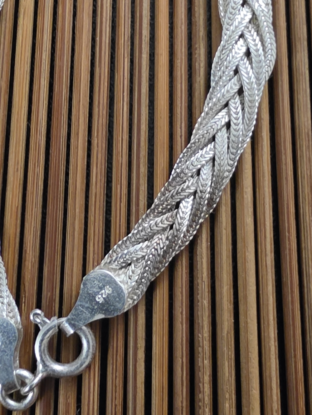 925 Silver Braided Bracelet (Vintage) - Picture 8 of 15